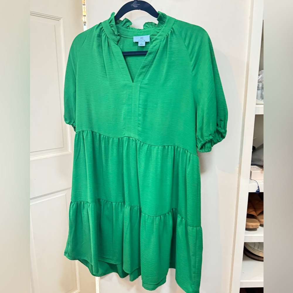 Green Tiered Dress by CeCe